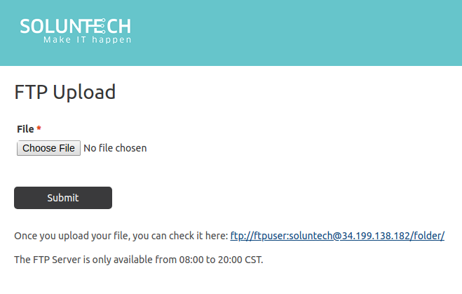 Supporting image for How To Upload Files To An FTP Server From Knack