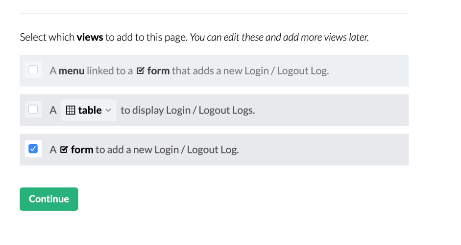 Select View Knack Screenshot for Last Login and Logout (View Based)